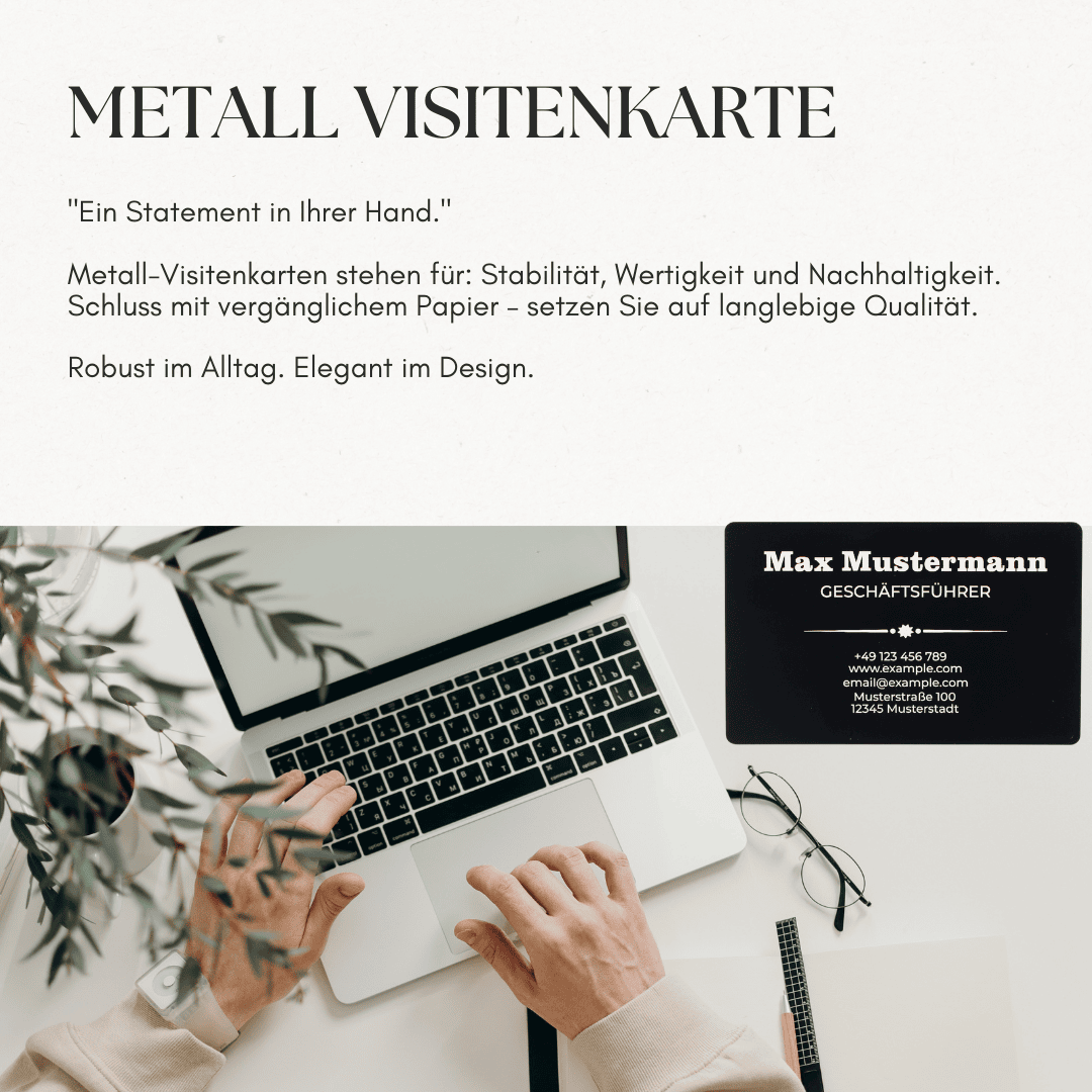 exklusive Businesskarten personalisiert - 0.4 mm dick -