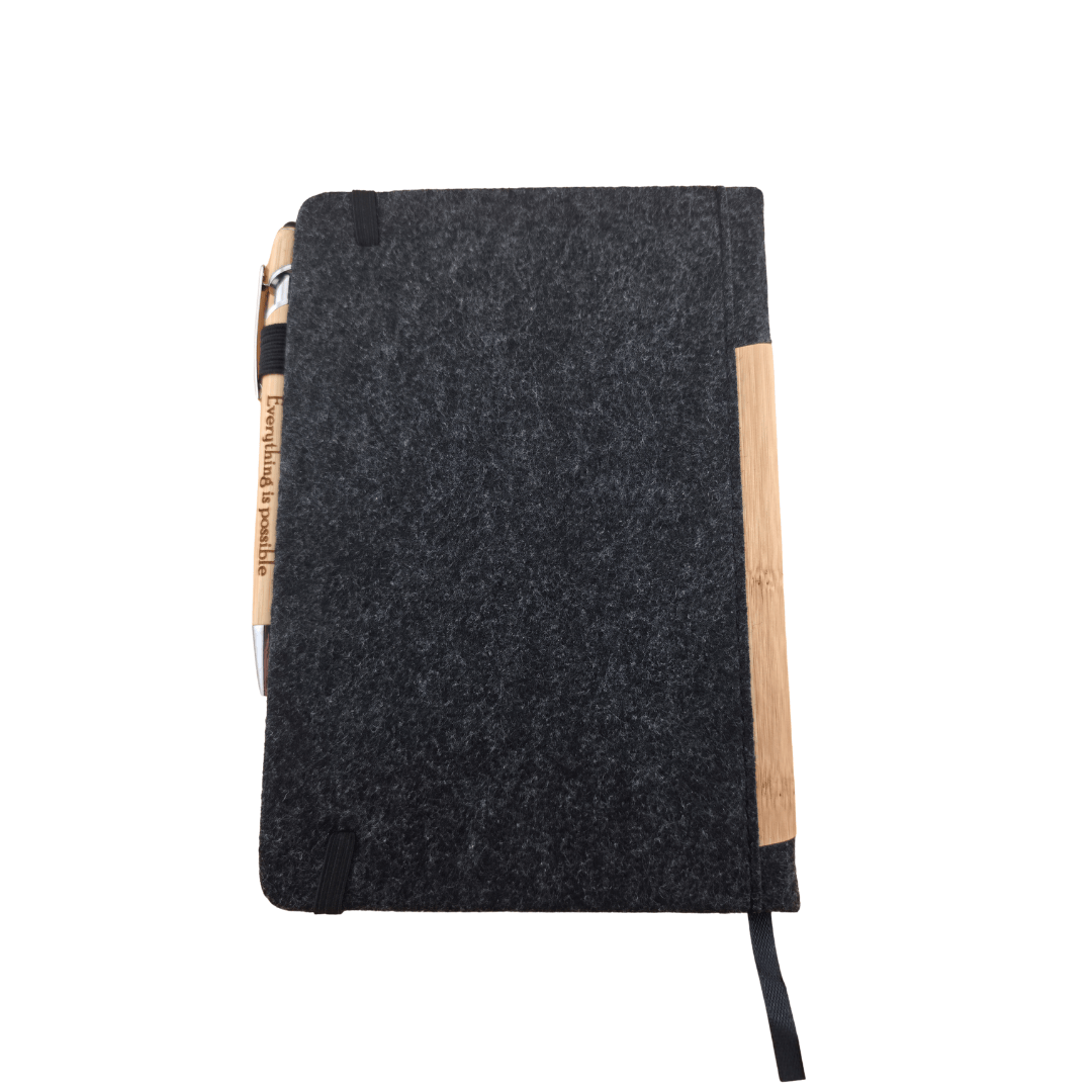 Bambus Rückseite mit farbigen Filzstoff