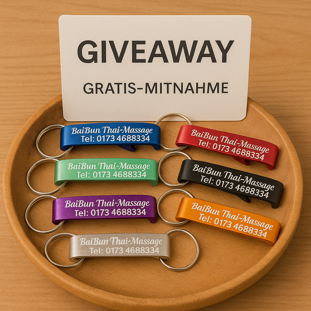 Gravierte Flaschenöffner im Set (alle Farben sichtbar)