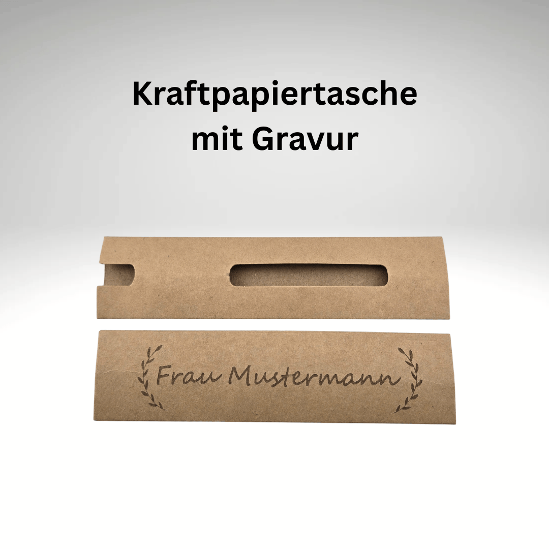 Der Kugelschreiber aus Bambus mit Gravur personalisiert