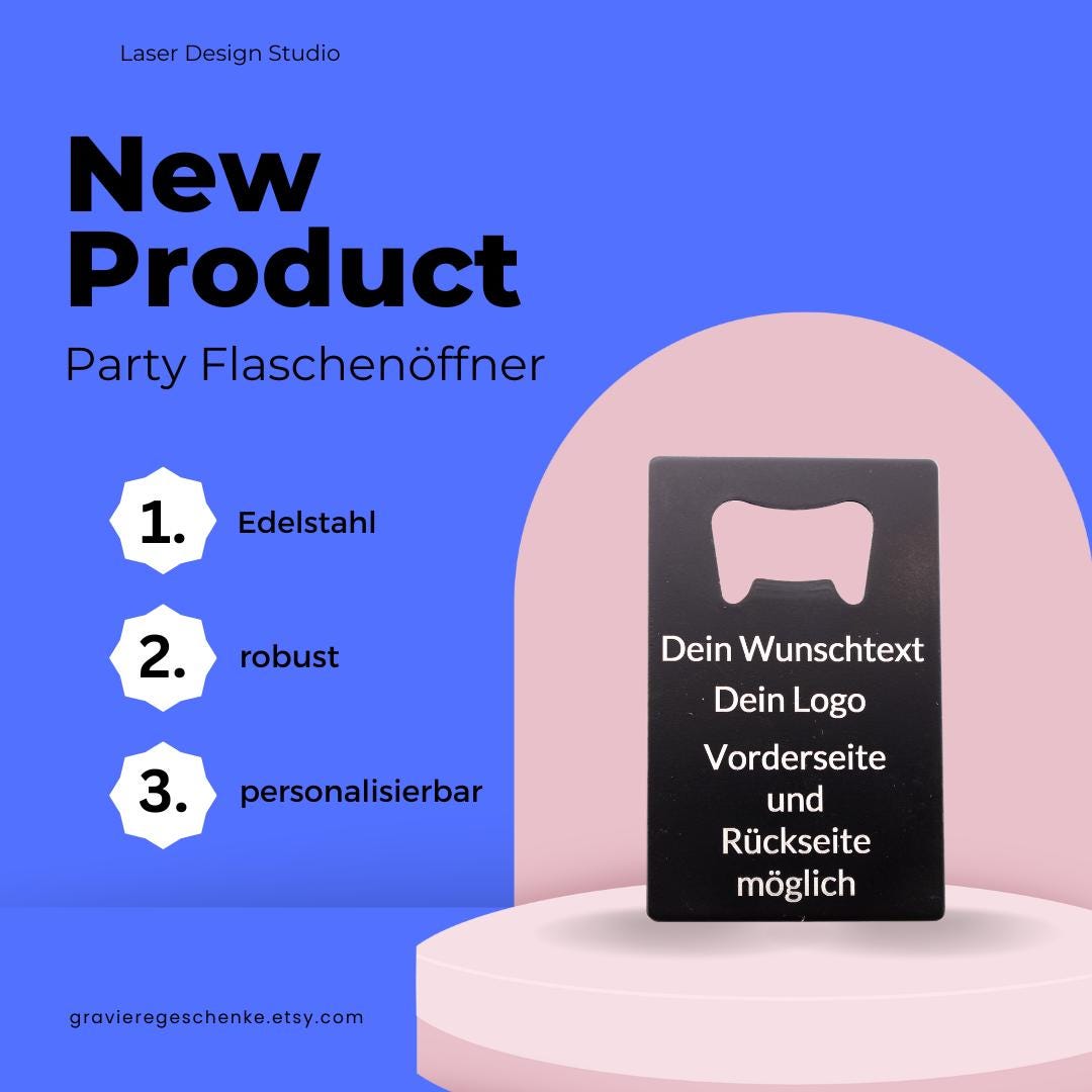 Flaschenöffner mit individueller Gravur – Beispiel mit Text