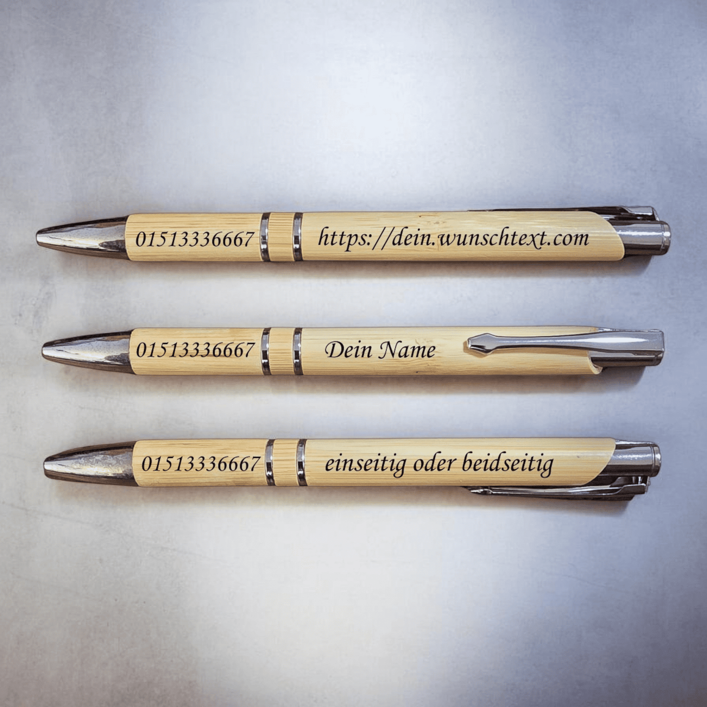 Bambus Kugelschreiber graviert und edel personalisiert