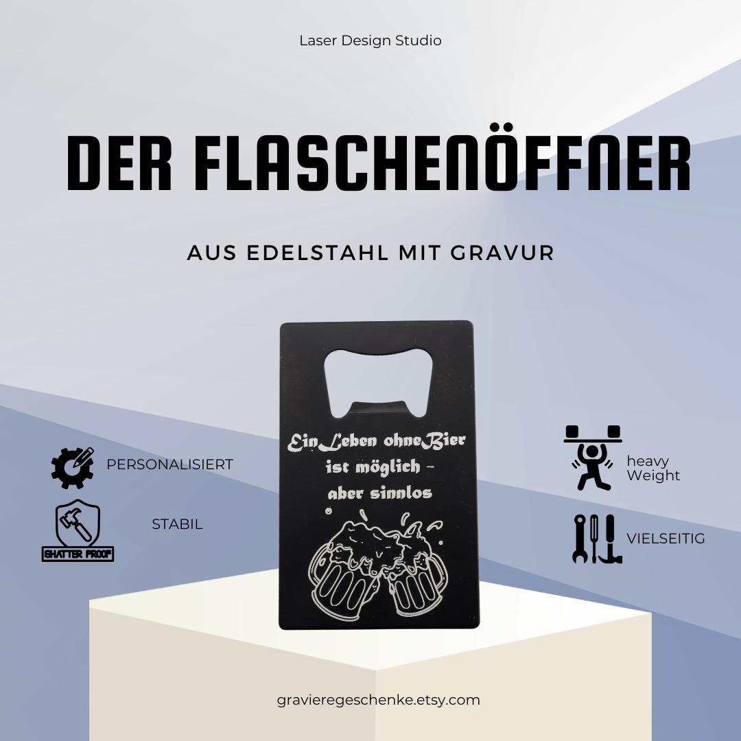 Edelstahl Flaschenöffner mit persönlicher Gravur 02