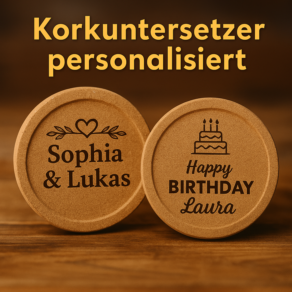 Gestalte Deinen Korkuntersetzer nach Vorlagen oder Deinen Ideen