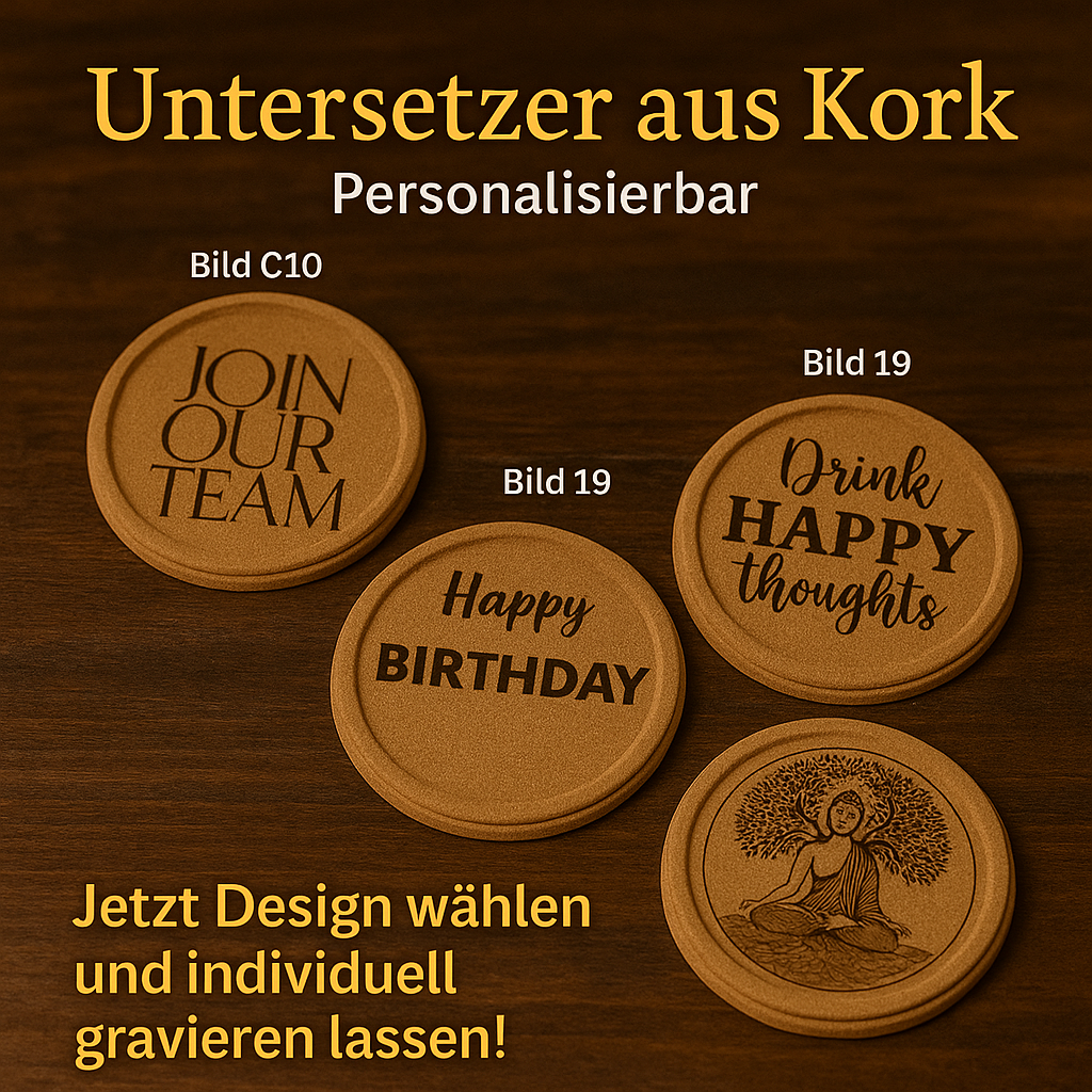 Gestalte Deinen Korkuntersetzer