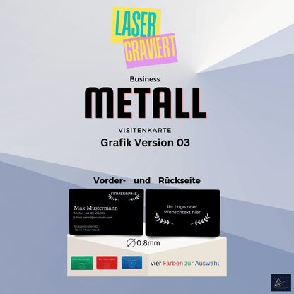 Metall Visitenkarte 0.8 Grafik03