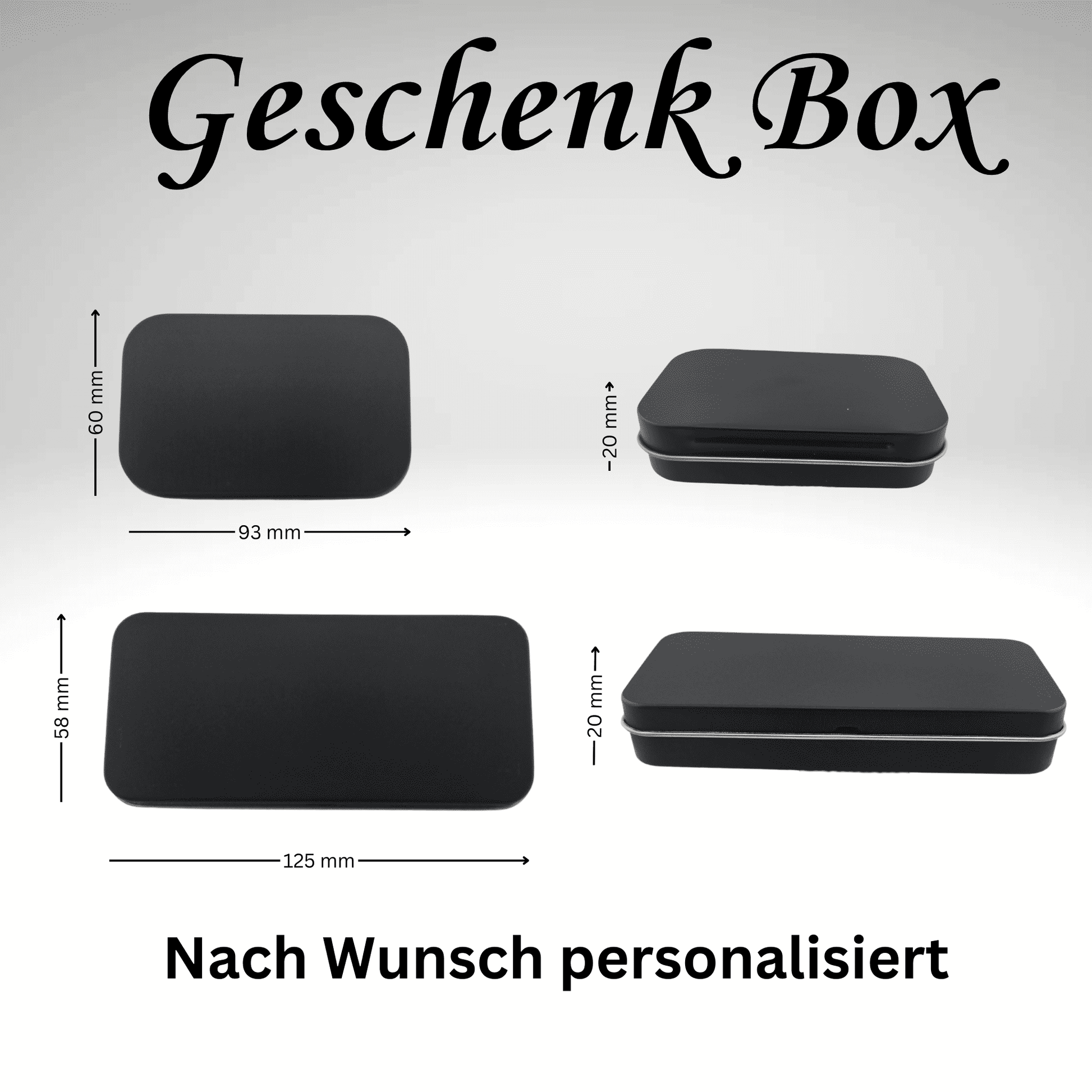 Geschenk Box aus Metall verschiedene Größen