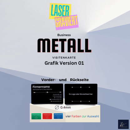 personalisierte Visitenkarten für Unternehmen - 0.4 mm dick - 