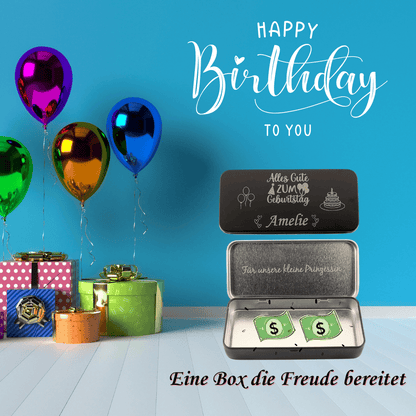 Geschenk - oder Überraschung Box aus Metall - 