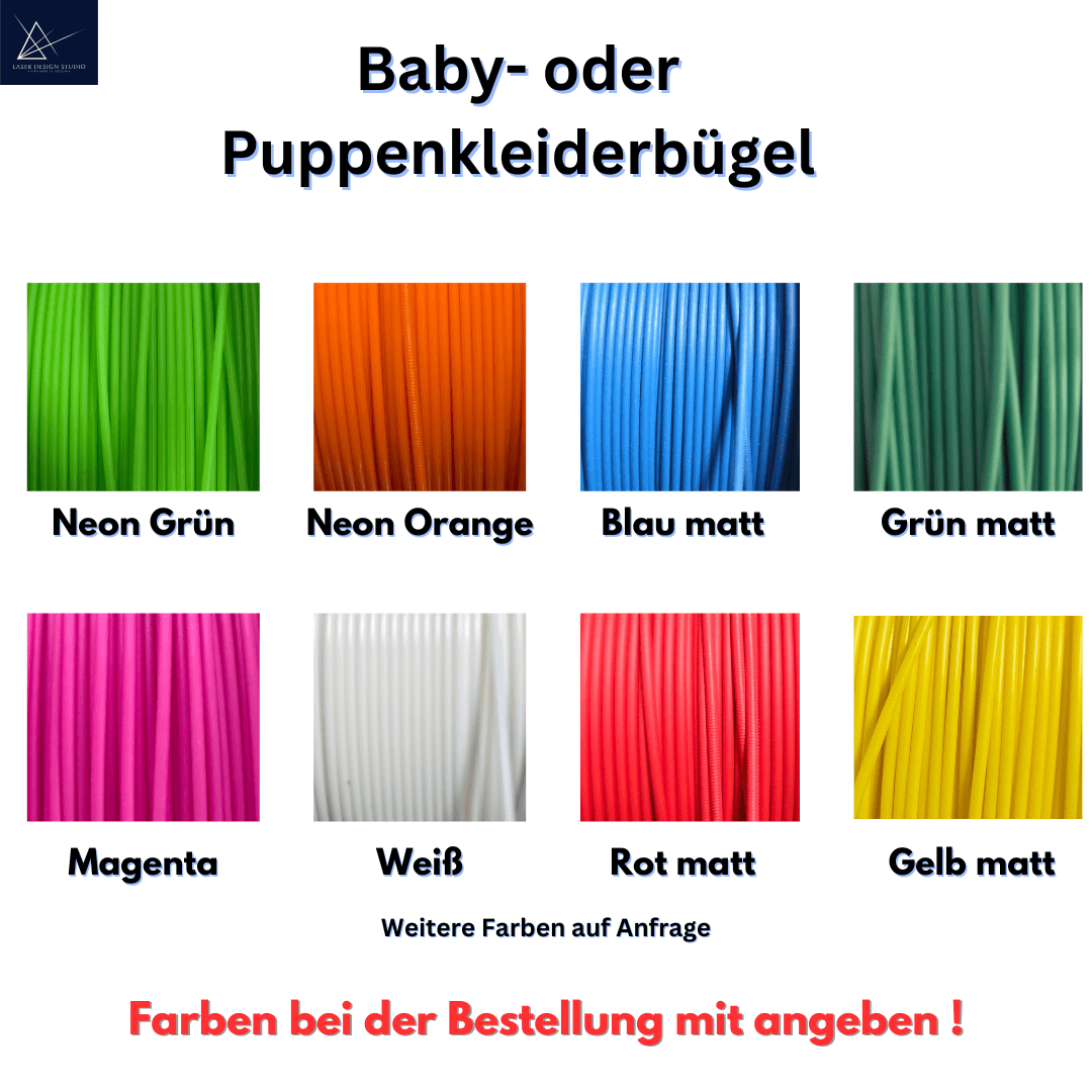 Kleiderbügel mit Namen, für Baby - oder Puppenkleidung - 