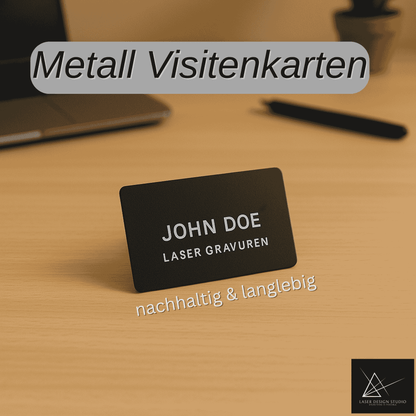 Metall Visitenkarte 0.2 mm (3 Stck), graviert nach Kundenwunsch - 
