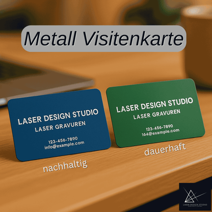 Metall Visitenkarte 0.2 mm (3 Stck), graviert nach Kundenwunsch - 