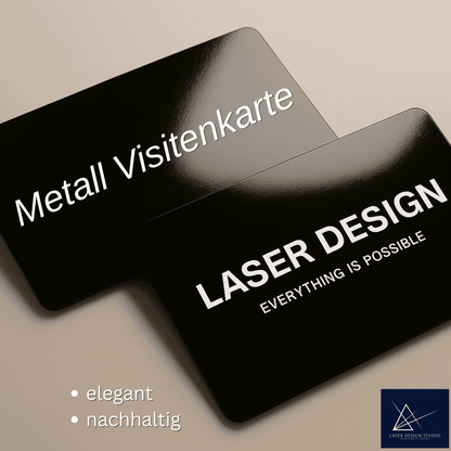 Metall Visitenkarte 0.2 mm (3 Stck), graviert nach Kundenwunsch - 