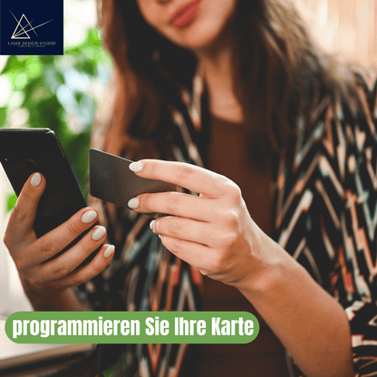 NFC Metall Visitenkarte mit QR - Code - 