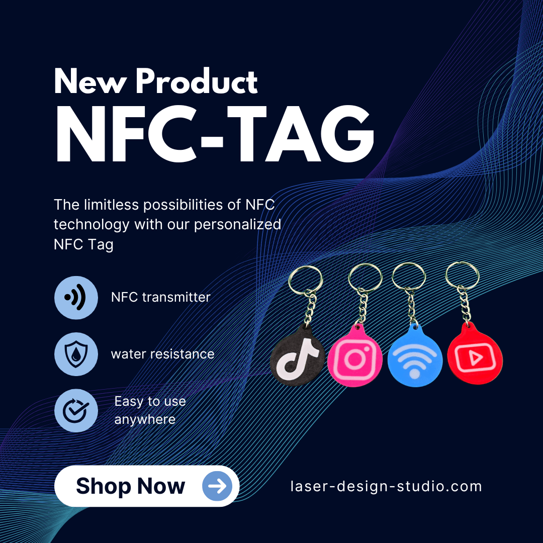Personalisierbarer NFC - Tag Schlüsselanhänger mit Icon - 