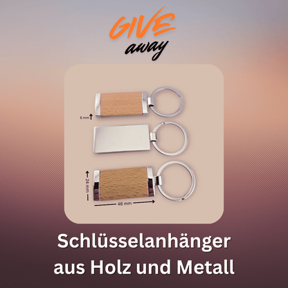 Schlüsselanhänger aus Holz & Metall